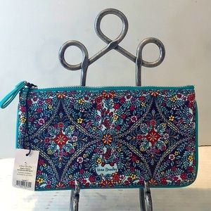 NWT Vera Bradley Pencil Pouch Kaleidoscope Navy.